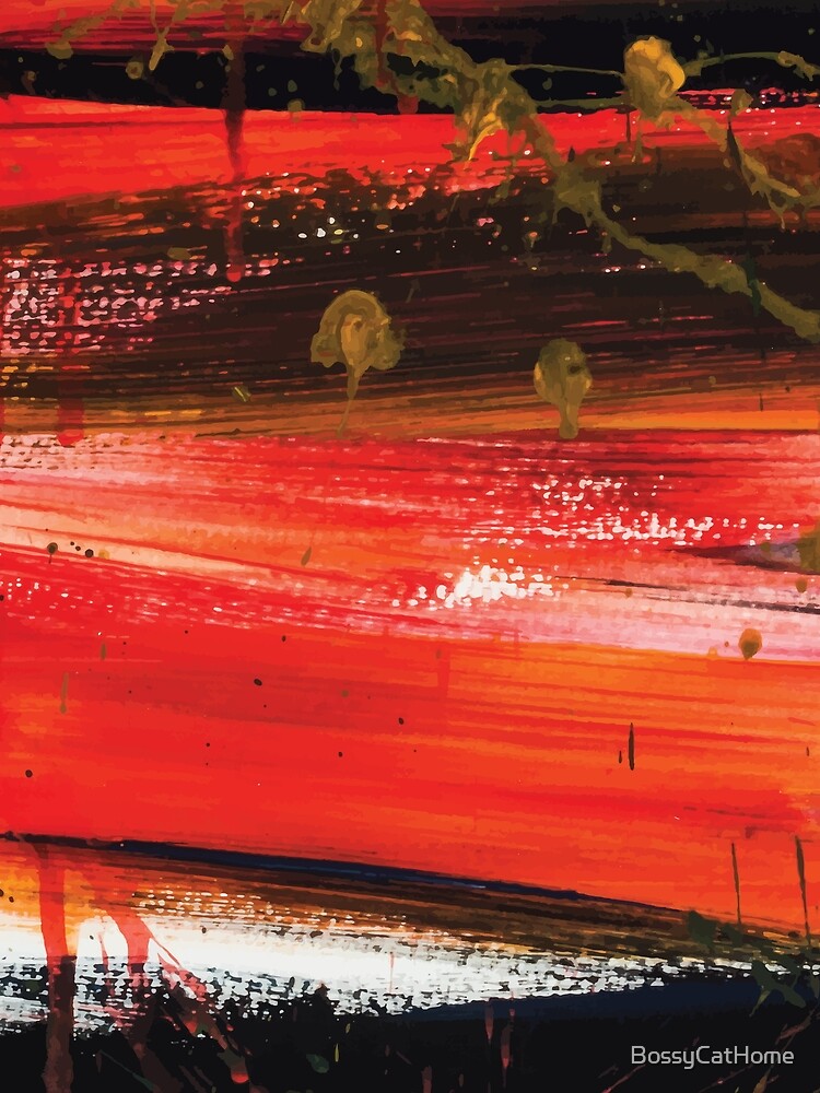 A Bleeding Walls-Red Industrial Abstract Painting by Unknown Vintage Artist by BossyCatHome T-Shirts, Hoodie,... (Image 2)