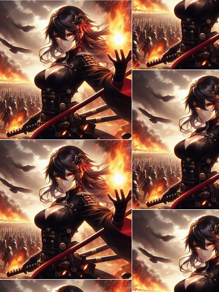 Fire Samurai by darkaianimation T-Shirts, Hoodie, Sweatshirt | BlankRebels.com (Image 2)