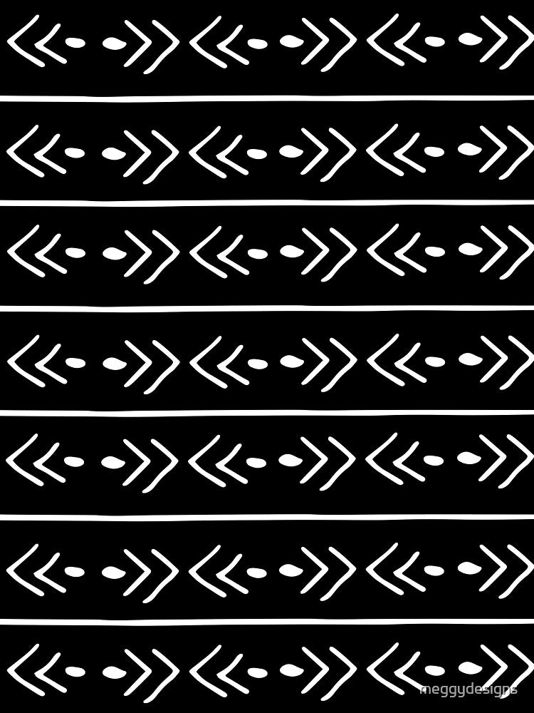 Mudcloth, African, Black and White Art, Boho Wall Art by meggydesigns T-Shirts, Hoodie, Sweatshirt (Image 2)
