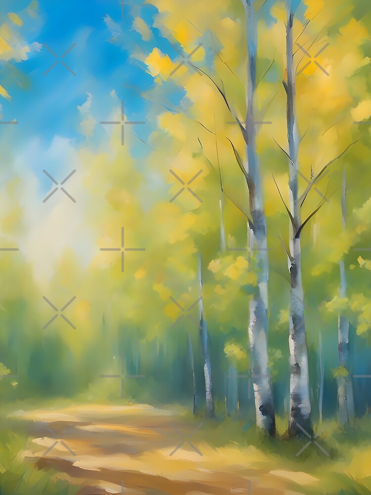 Birch Forest and Path in Spring Sunshine by CalmnessbyChoice T-Shirts, Hoodie, Sweatshirt | BlankRebels.com (Image 2)