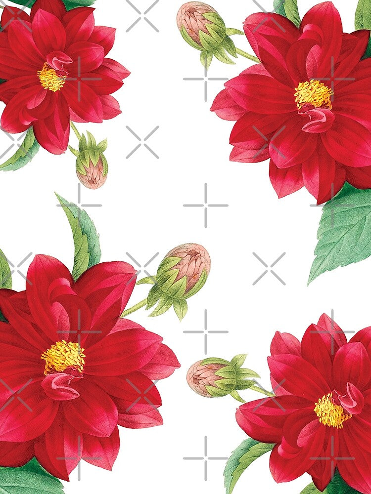 Dahlia double flower  botanical illustration by BOBODESIGNSS T-Shirts, Hoodie, Sweatshirt | BlankRebels.com (Image 2)