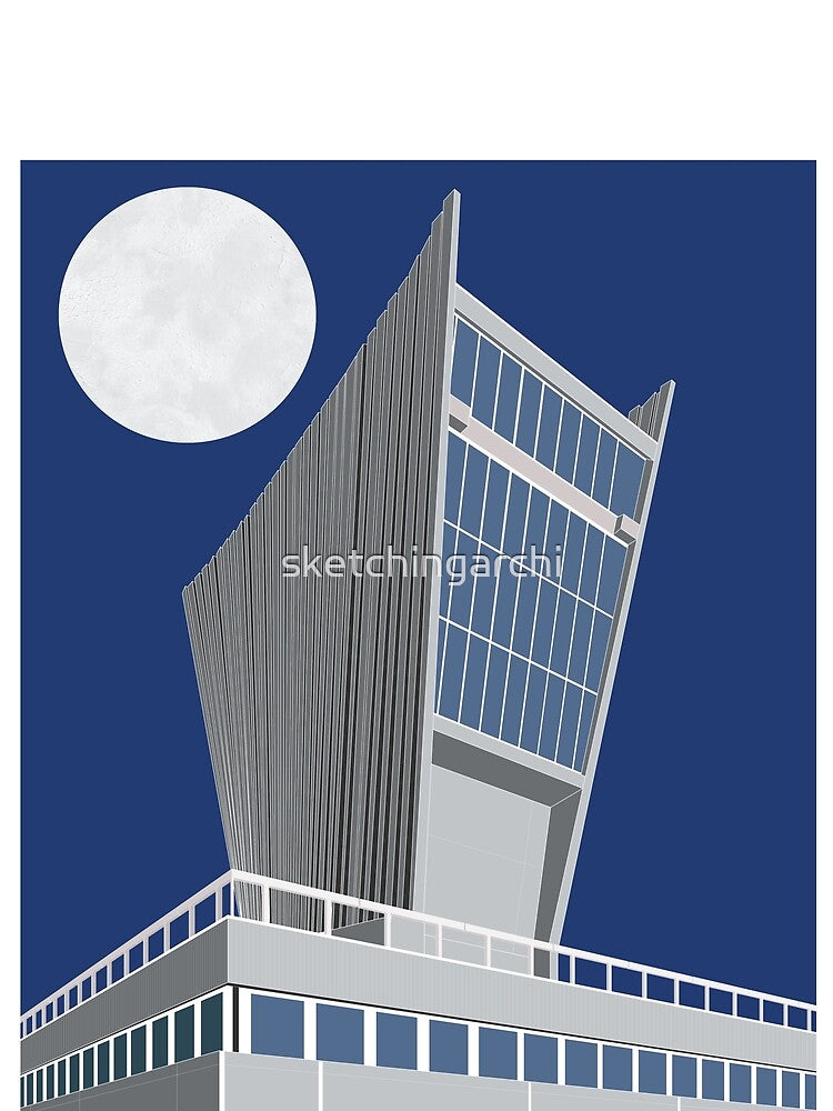 Denys Wilkinson Building, Oxford Print, Brutalist, Brutalism, Architecture Print by sketchingarchi T-Shirts,... (Image 2)