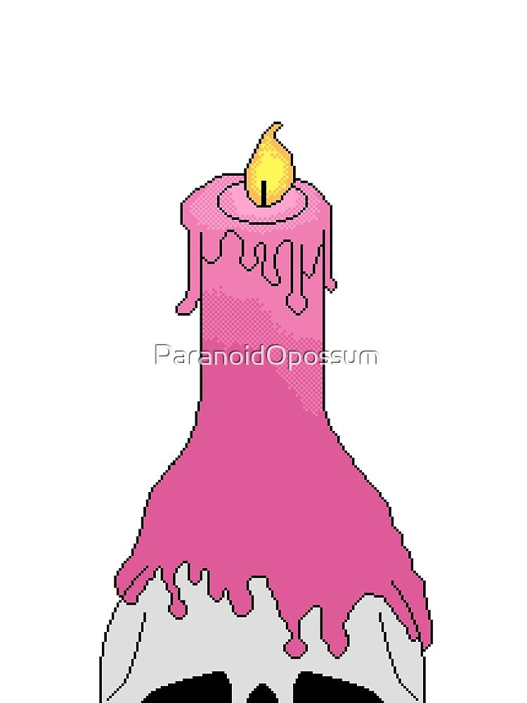 Pixel Art Skull with Candle by ParanoidOpossum T-Shirts, Hoodie, Sweatshirt | BlankRebels.com (Image 2)