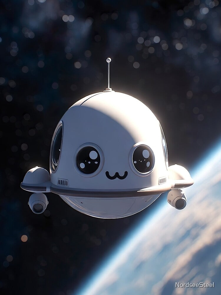 Kawaii Space Capsule – Cute Astronaut Baby by NordseeSteel