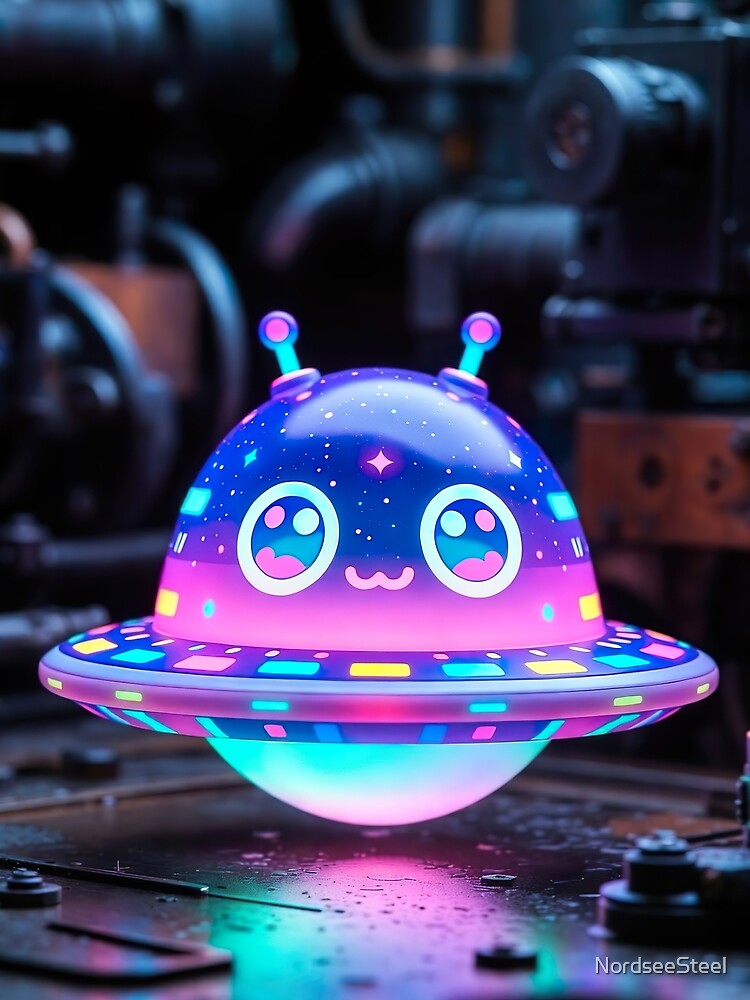 Kawaii Neon UFO – Galaxy Space Baby (Space Collection) by NordseeSteel T-Shirts, Hoodie, Sweatshirt (Image 2)