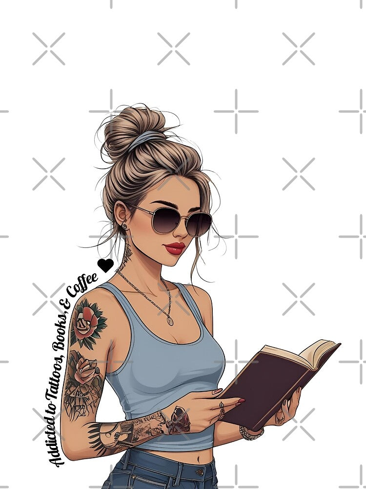 Tattooed Book Babe by NerdyRunner T-Shirts, Hoodie, Sweatshirt | BlankRebels.com (Image 2)