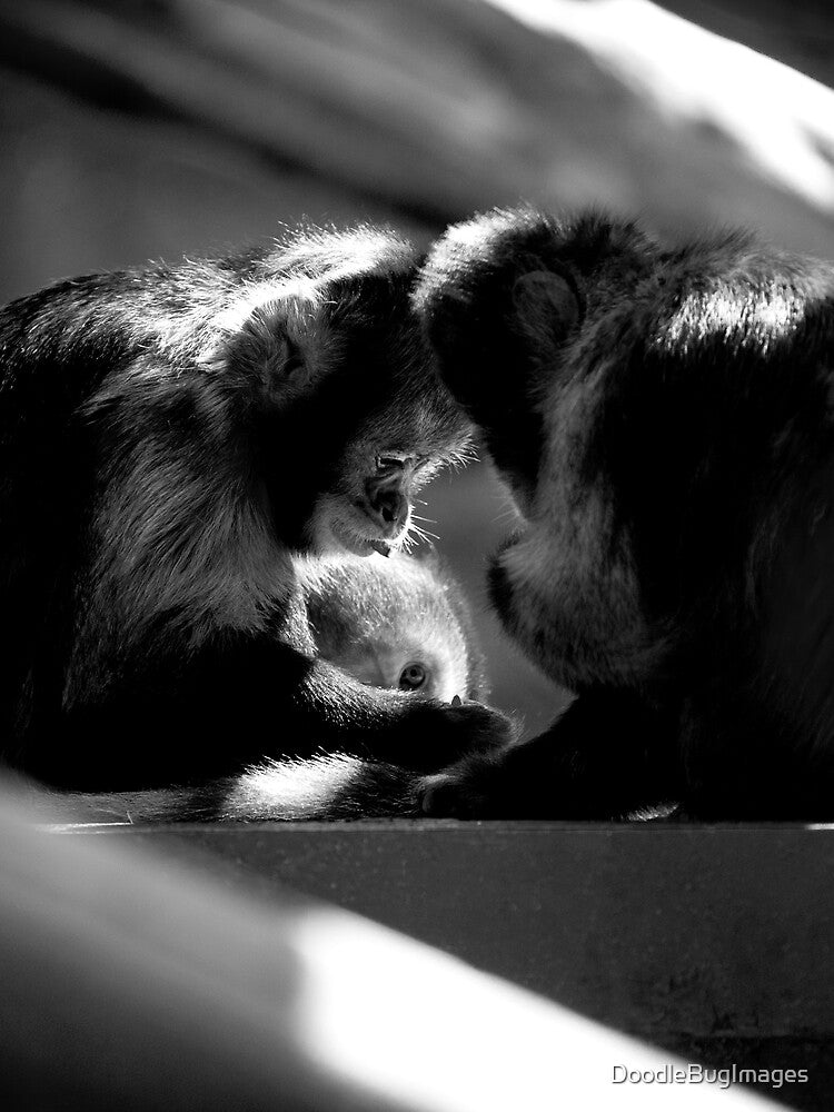 Cheeky Monkeys (Monochrome) by DoodleBugImages T-Shirts, Hoodie, Sweatshirt | BlankRebels.com (Image 2)