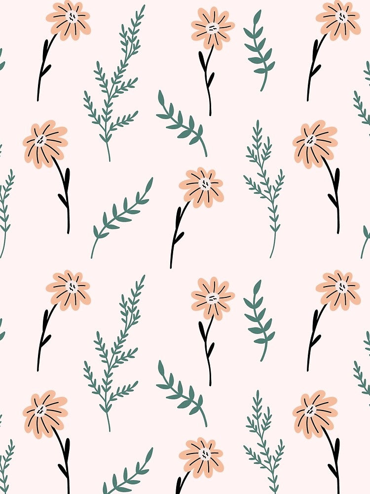 Minimalist Flower Pattern Aesthetic | Simple Floral Line Art Design by TropicalTrails T-Shirts, Hoodie, Sweatshirt (Image 2)