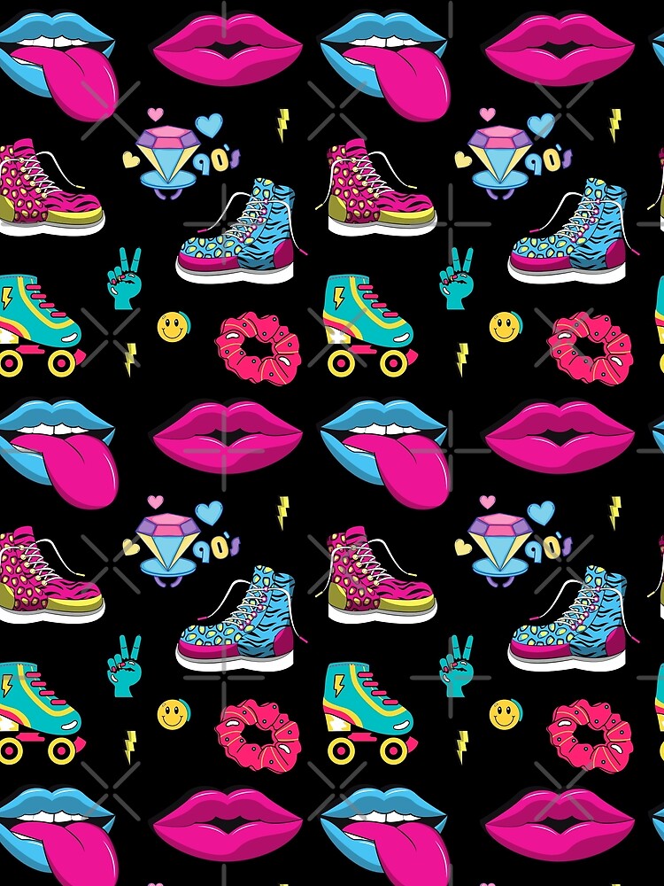 Vintage Retro 90s Pattern by SAVWIS T-Shirts, Hoodie, Sweatshirt | BlankRebels.com (Image 2)