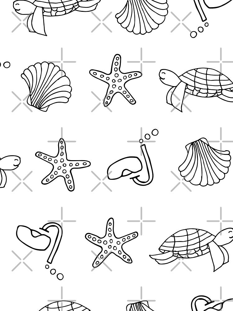 Doodle underwater animals pattern design by GulArt T-Shirts, Hoodie, Sweatshirt | BlankRebels.com (Image 2)