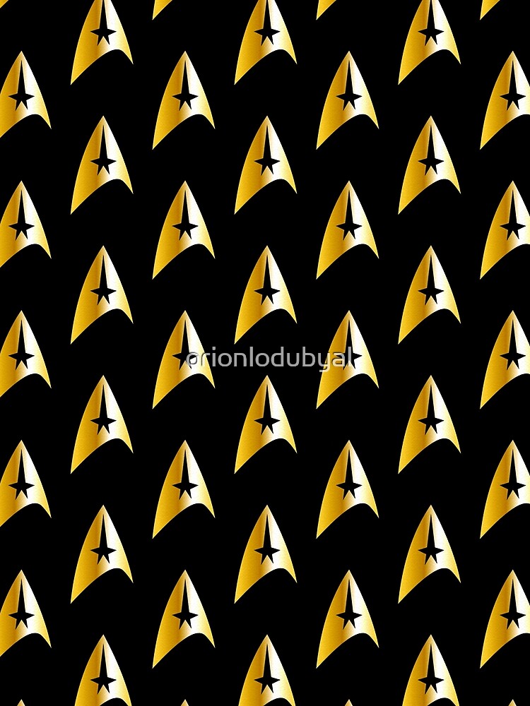 SciFi TV Show Gold on Black Insignia Pattern by orionlodubyal T-Shirts, Hoodie, Sweatshirt | BlankRebels.com (Image 2)