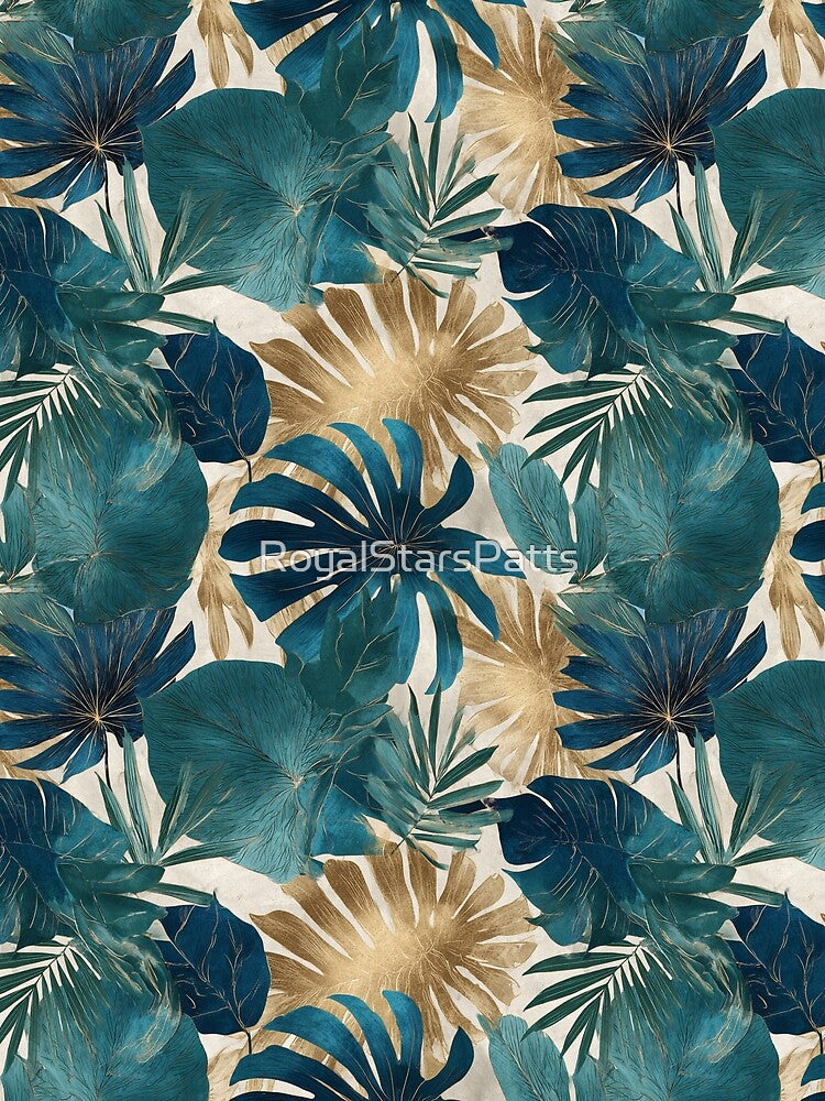 Petaled Tropical Flower Print  - Botanical Garden Pattern  - Gifts For Girls by RoyalStarsPatts T-Shirts,... (Image 2)