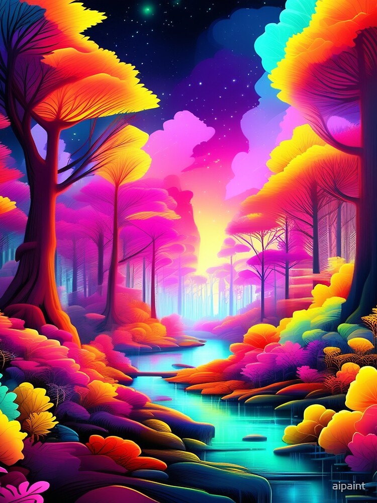 forest in bright colors by aipaint T-Shirts, Hoodie, Sweatshirt | BlankRebels.com (Image 2)