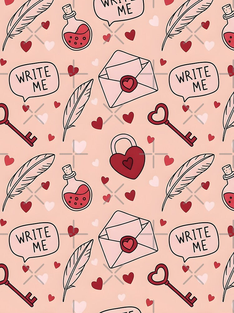 Cute Romantic Doodle Love Notes Pattern by SimoCompany T-Shirts, Hoodie, Sweatshirt | BlankRebels.com (Image 2)
