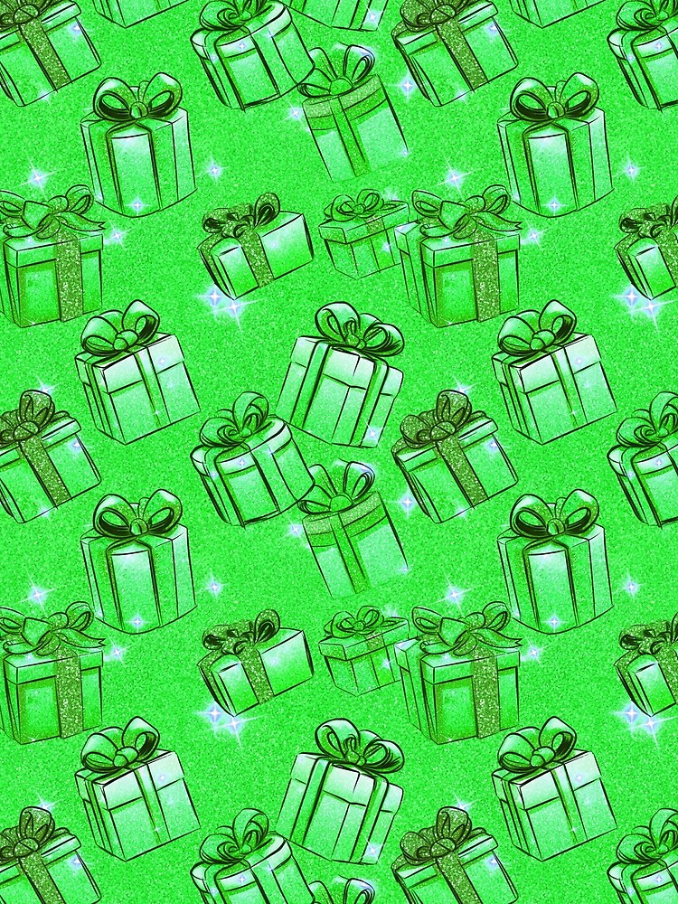 Green Christmas Presents Pattern | Christmas Gifts | Matching Family Winter Outfit by PinkGoddessLove T-Shirts,... (Image 2)