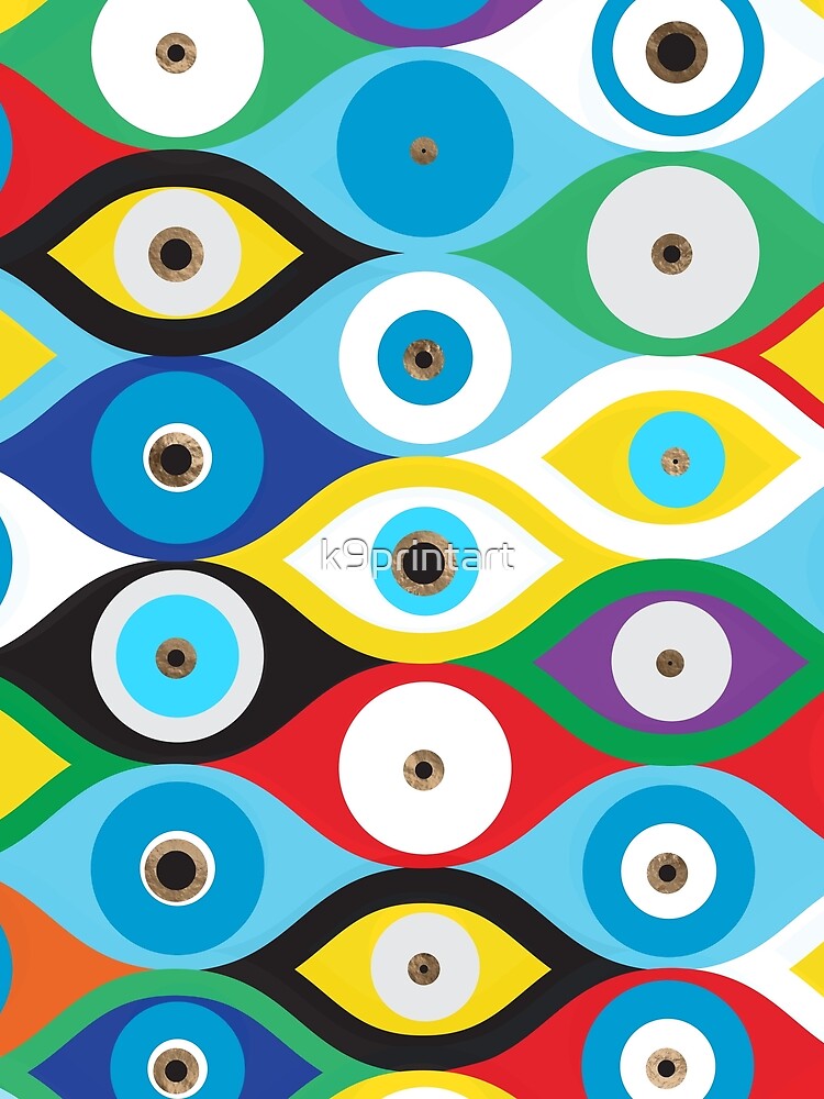 Colorful Evil Eye protection pattern by k9printart T-Shirts, Hoodie, Sweatshirt | BlankRebels.com (Image 2)