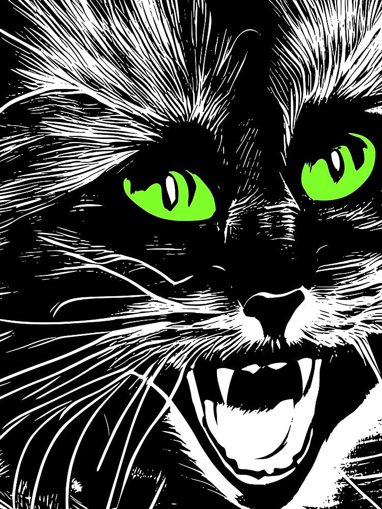 Halloween Black Cat with Green Eyes by HalloweenThings T-Shirts, Hoodie, Sweatshirt | BlankRebels.com (Image 2)