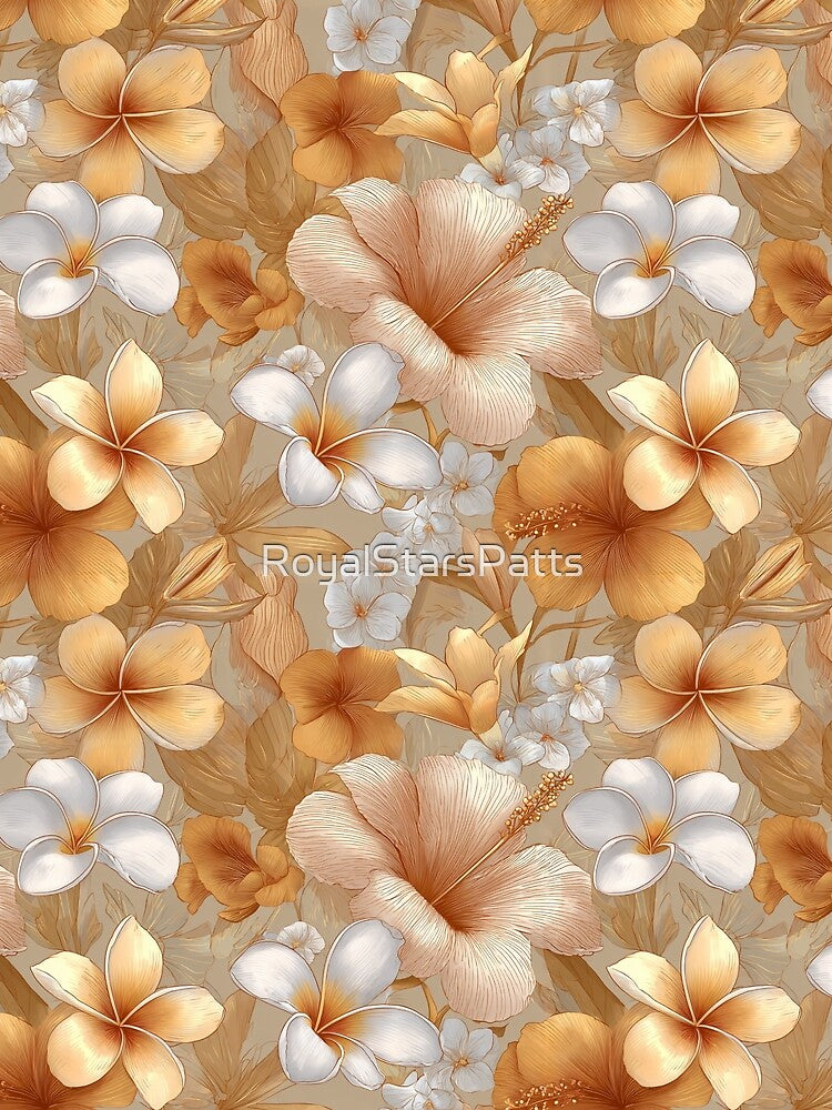 Colorful Tropical Floral Texture  - Botanical Garden Pattern  - Gifts For Men by RoyalStarsPatts