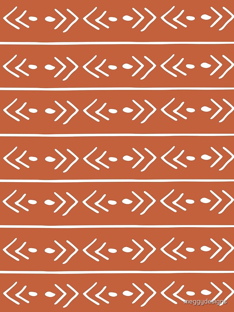 Mudcloth, African, Terracotta, Boho Wall Art by meggydesigns T-Shirts, Hoodie, Sweatshirt | BlankRebels.com (Image 2)