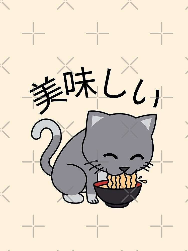 Kawaii Cute Cat eating ramen noodles - Japanese Ramen - Gift for ramen lover by TamGustam T-Shirts, Hoodie,... (Image 2)