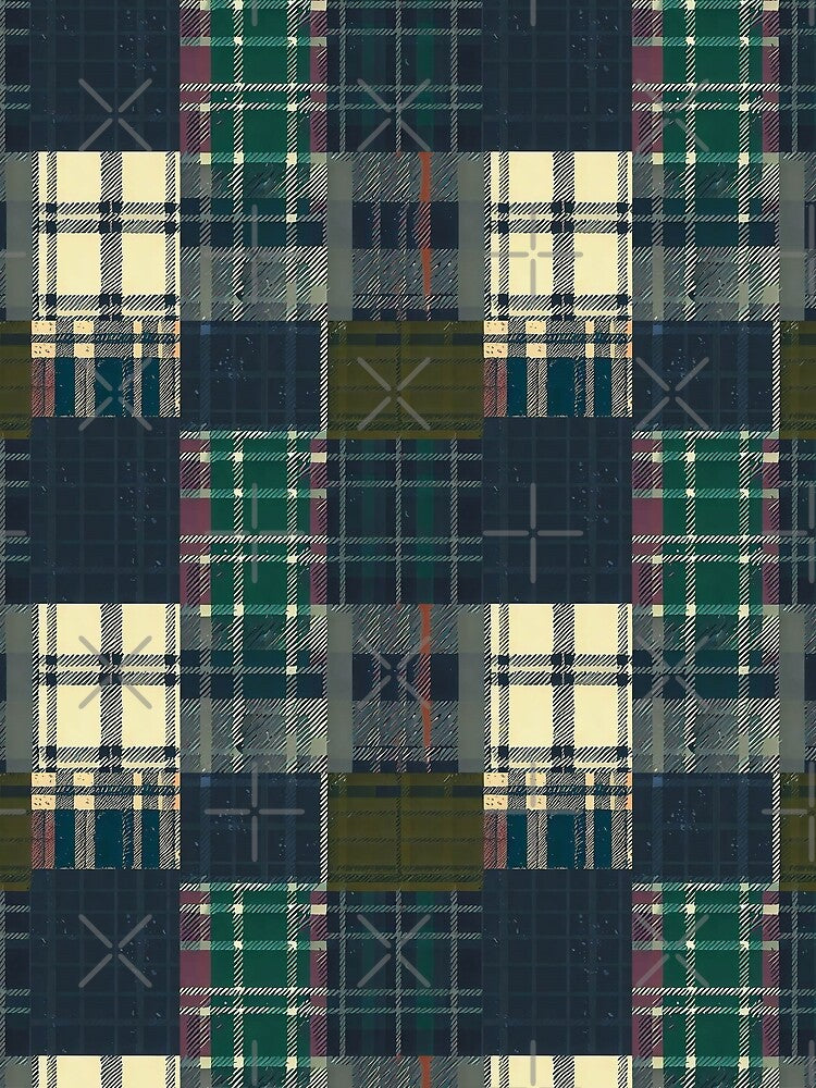 Plaid Grunge Patchwork in Green by SamJanner T-Shirts, Hoodie, Sweatshirt | BlankRebels.com (Image 2)
