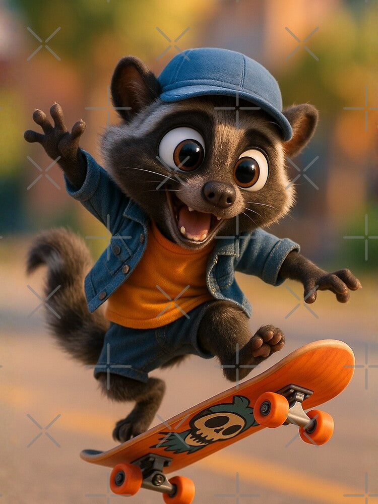 Skater Malayan Civet by Sillytoe T-Shirts, Hoodie, Sweatshirt | BlankRebels.com (Image 2)
