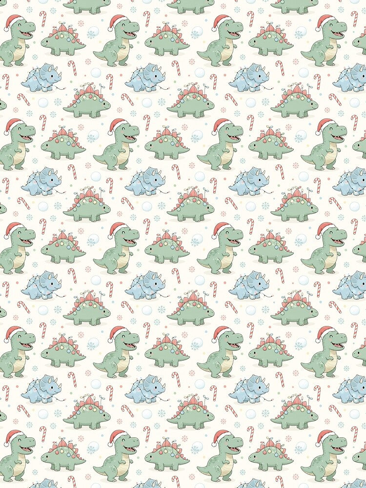 Cute Christmas Dino Pattern by veejiras T-Shirts, Hoodie, Sweatshirt | BlankRebels.com (Image 2)
