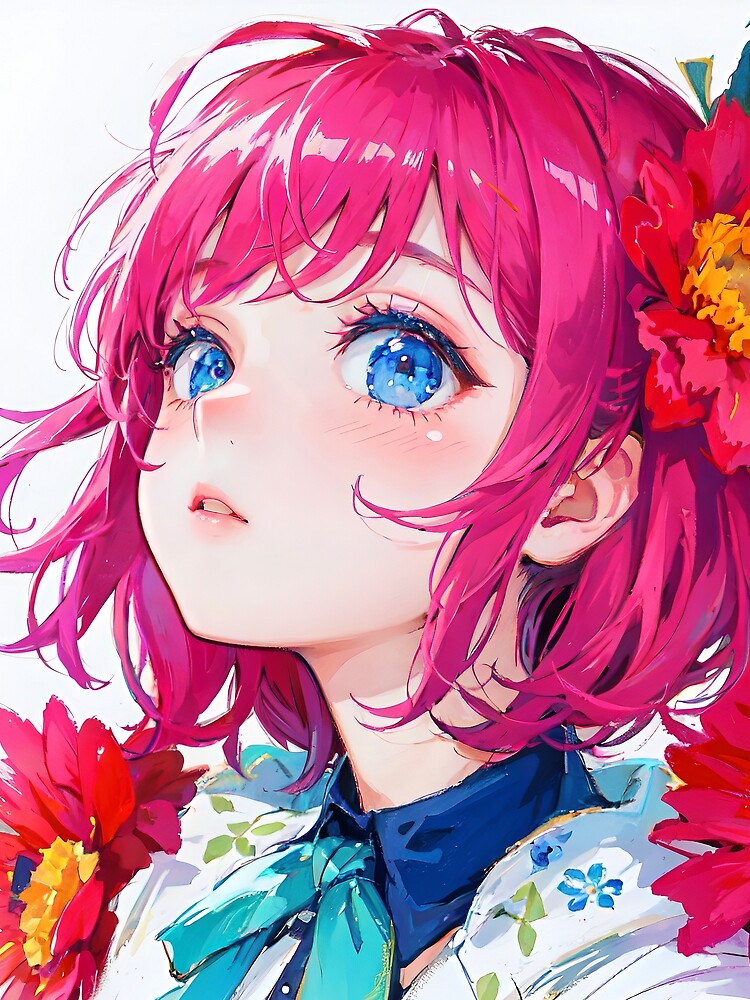 Manga countryside girl with flowers by TheArtistOf2022 T-Shirts, Hoodie, Sweatshirt | BlankRebels.com (Image 2)