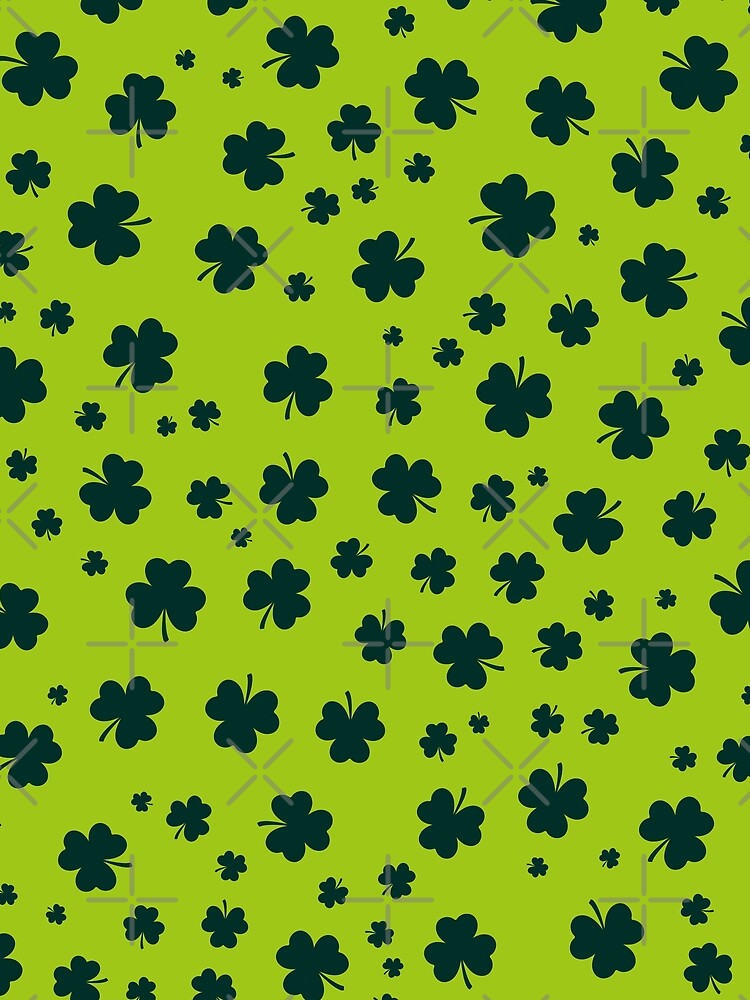 Green Lucky Leaf Shamrock Irish Clover Pattern St Patrick's Day by ILLYL Creatives T-Shirts, Hoodie, Sweatshirt (Image 2)