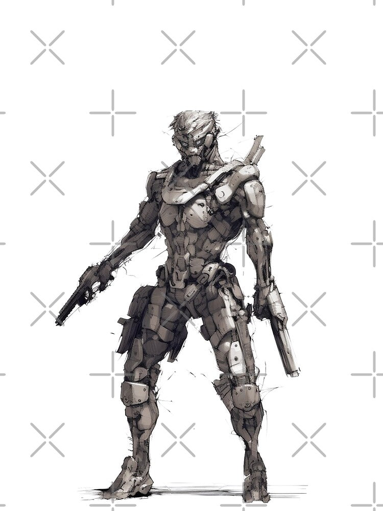 Cyborg Ninja Sketch Style by ZmUGaminG T-Shirts, Hoodie, Sweatshirt | BlankRebels.com (Image 2)