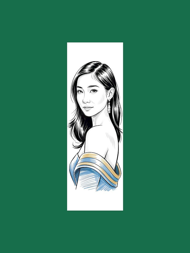 Elegant Woman Portrait Sketch by Alessandra Ceci857 T-Shirts, Hoodie, Sweatshirt | BlankRebels.com (Image 2)