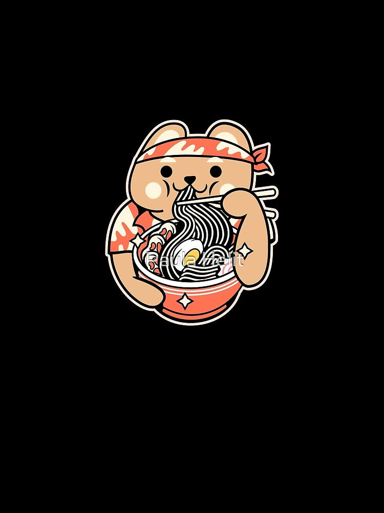 Kawaii Cat Eating Ramen Noodles Japanese Food Anime by Paula Helit T-Shirts, Hoodie, Sweatshirt | BlankRebels.com (Image 2)