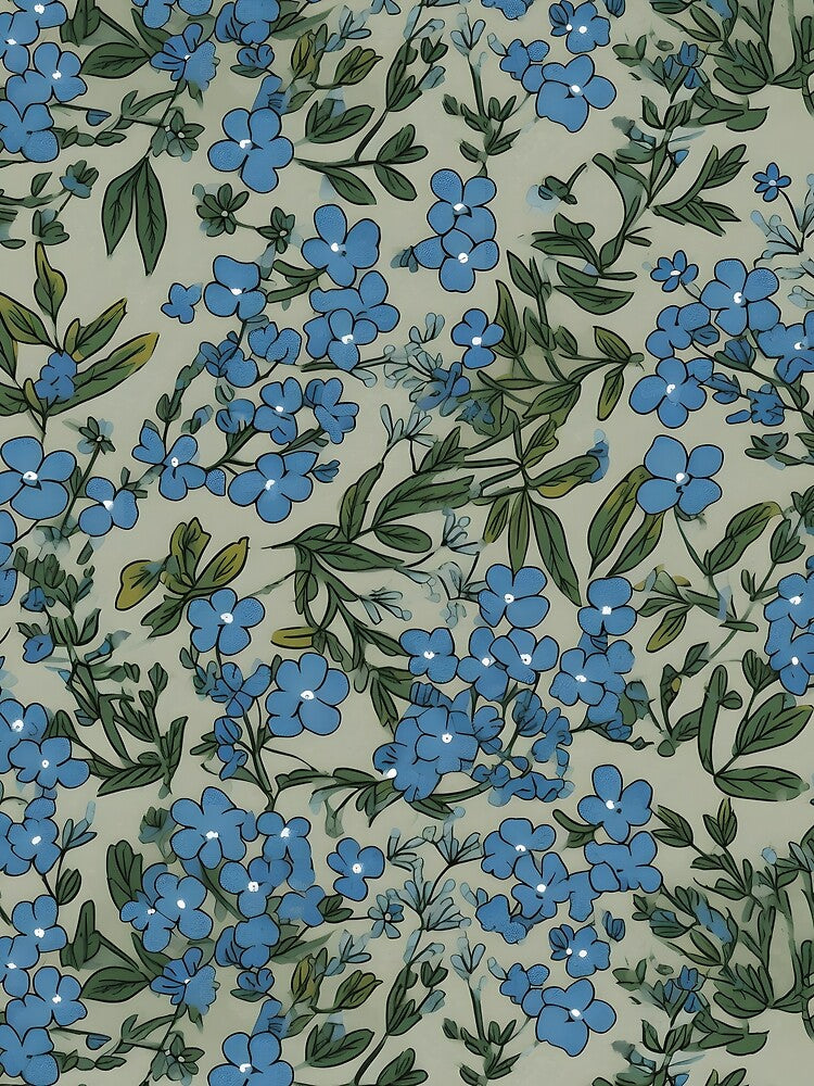 Beautiful blue flower pattern tile by Kenneth Heiss