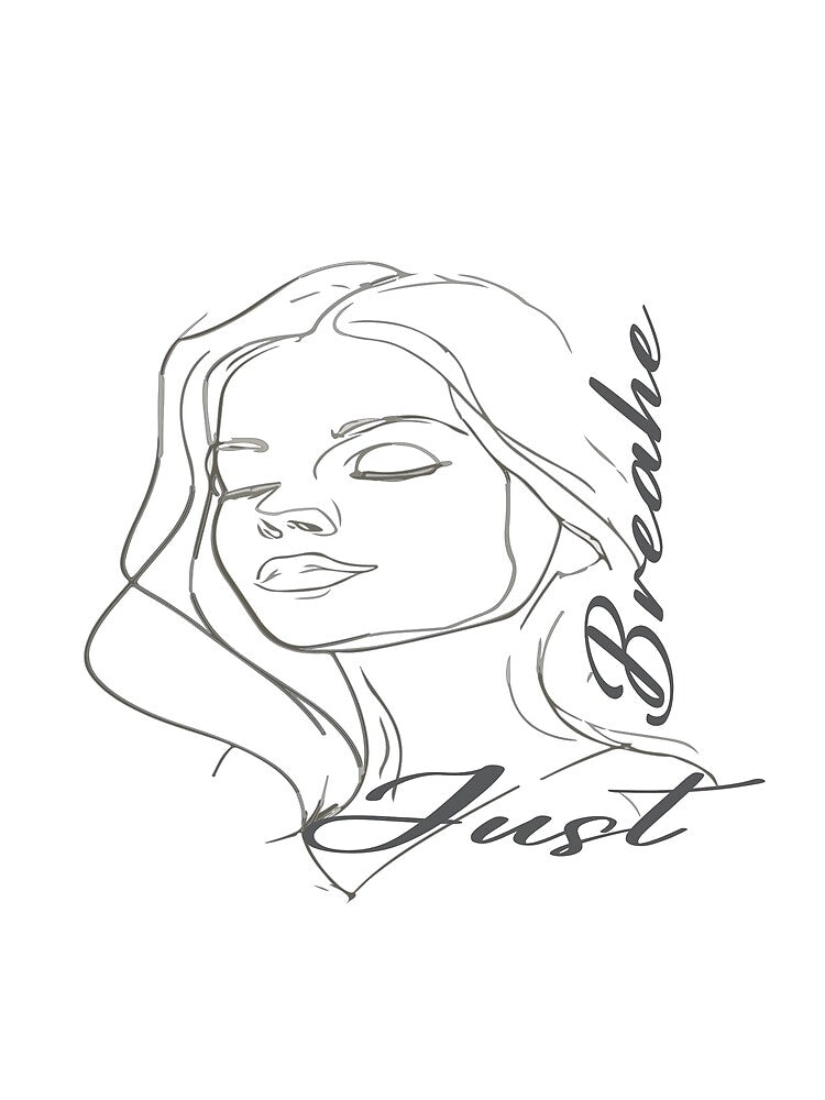 Just Breathe Minimal Line Art by Faridaqueen T-Shirts, Hoodie, Sweatshirt | BlankRebels.com (Image 2)