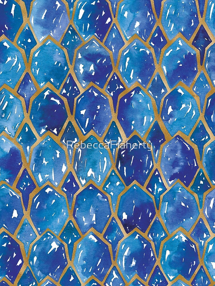 Dragon Scales | Blue and Gold by RebeccaFlaherty T-Shirts, Hoodie, Sweatshirt | BlankRebels.com (Image 2)