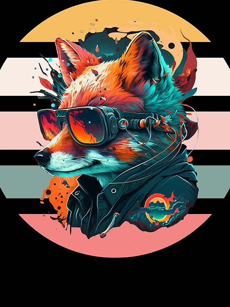 Cool Colorful Animals Fox by EmilConnelly T-Shirts, Hoodie, Sweatshirt | BlankRebels.com (Image 2)