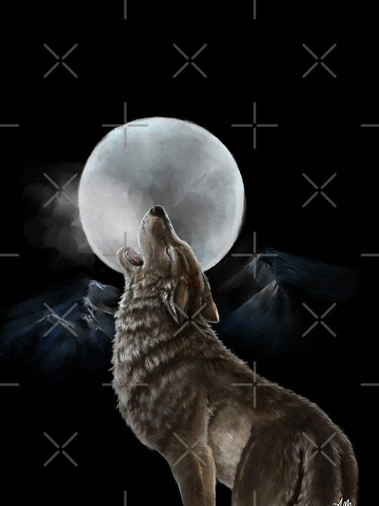 Grey wolf howl by AprilsOriginals T-Shirts, Hoodie, Sweatshirt | BlankRebels.com (Image 2)