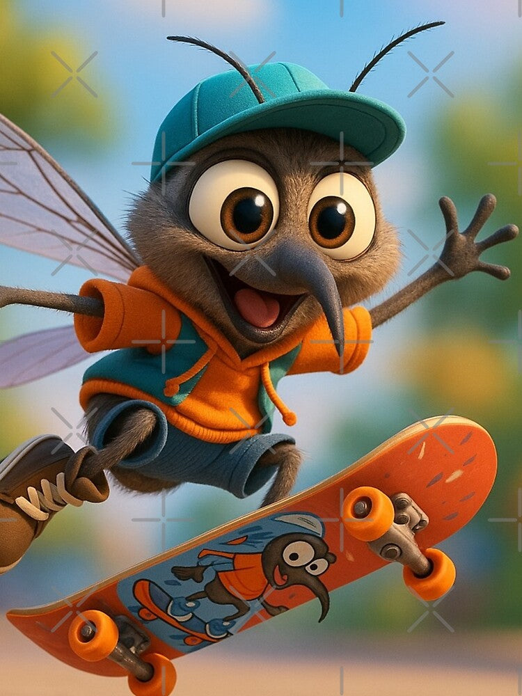 Skater Mosquito by Sillytoe T-Shirts, Hoodie, Sweatshirt | BlankRebels.com (Image 2)