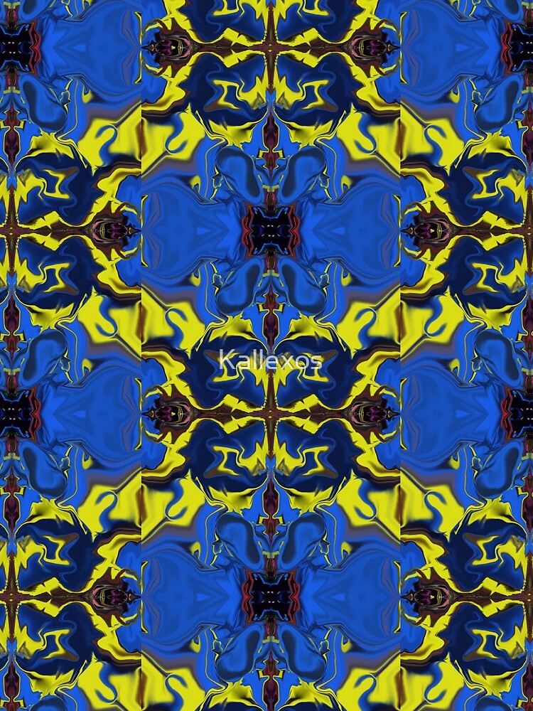 Kallexos-Design- Yellow in Blue- Hippie Fantasy Design by Kallexos T-Shirts, Hoodie, Sweatshirt | BlankRebels.com (Image 2)