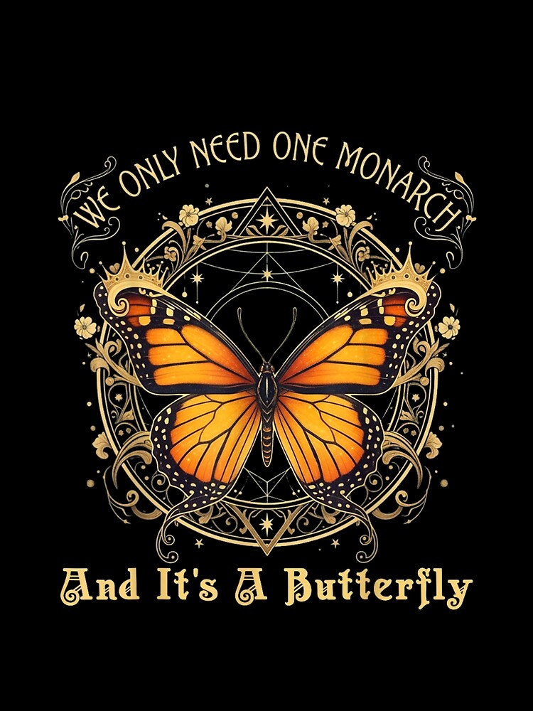 Beautiful Monarch Butterfly "Only One Monarch" Gold Filigree Art Design by YubitaLeLe T-Shirts, Hoodie, Sweatshirt (Image 2)