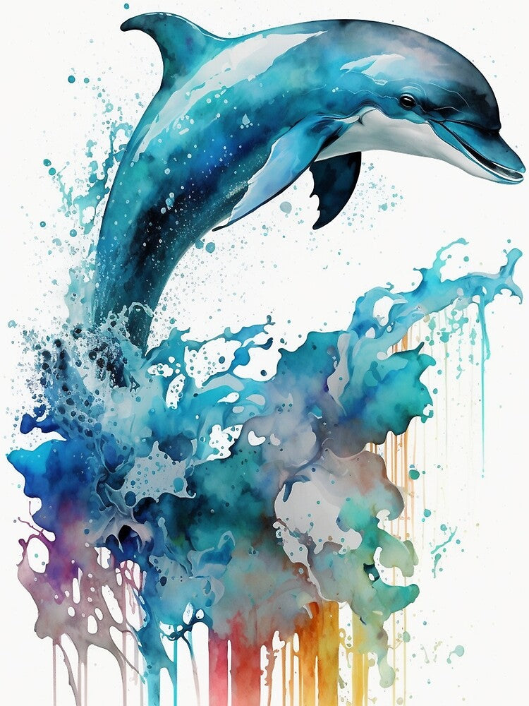 Watercolors animals - The dolphin by AB9-Designs T-Shirts, Hoodie, Sweatshirt | BlankRebels.com (Image 2)