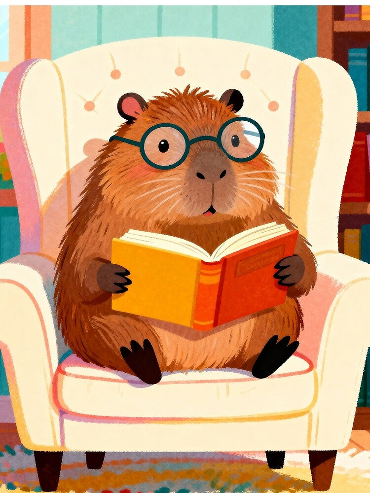 Capybara Book Club – Retro 70s Reading Vibes by HappySproutArt T-Shirts, Hoodie, Sweatshirt | BlankRebels.com (Image 2)