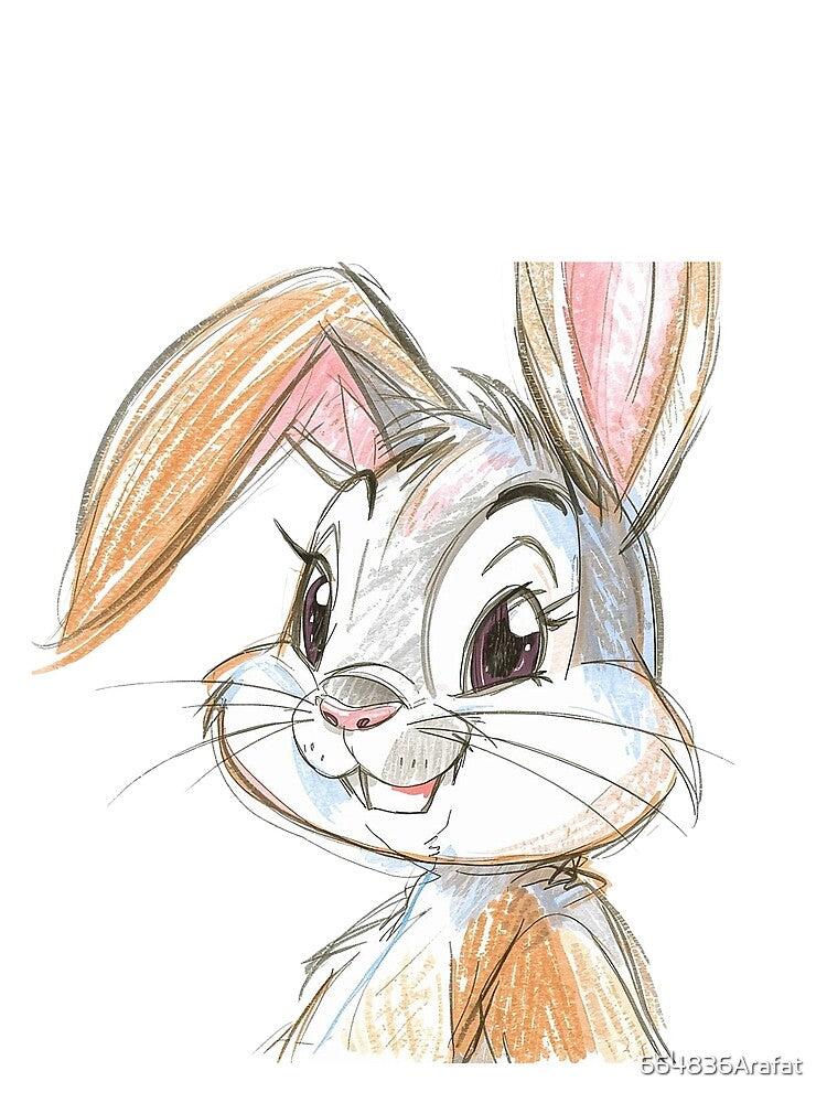 Cheerful Bunny Sketch  by 664836Arafat T-Shirts, Hoodie, Sweatshirt | BlankRebels.com (Image 2)