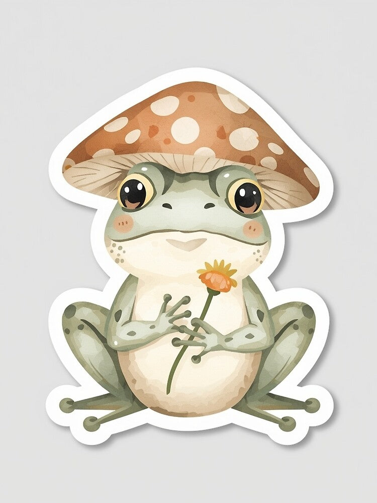 Cute Mushroom Frog Cottagecore Sticker by soldbyelijah T-Shirts, Hoodie, Sweatshirt | BlankRebels.com (Image 2)