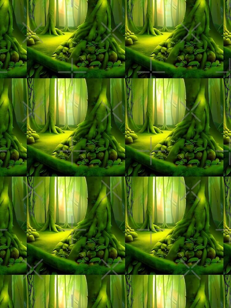 Green Fantasy Forest Art | Magical Forest | Fairytale | Fantasy Background | Luminous Enchanted Forest |... (Image 2)