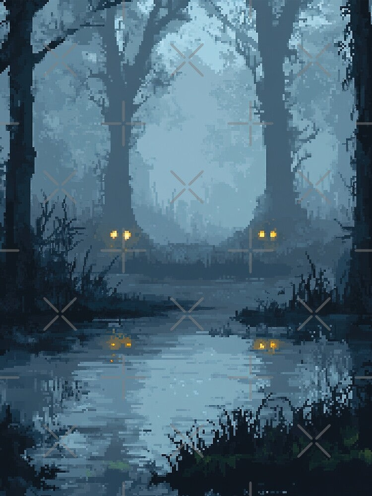 Mystic Swamp Pixelscape by RetroPixelCraft T-Shirts, Hoodie, Sweatshirt | BlankRebels.com (Image 2)