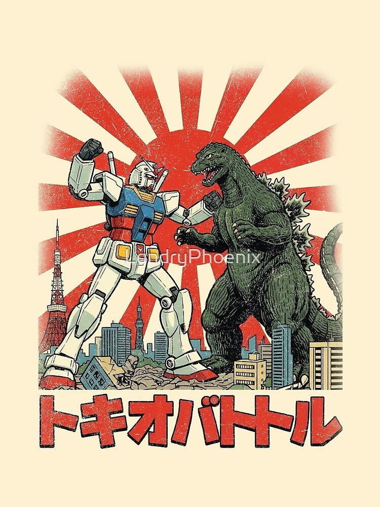 Gundam vs Godzilla by LgndryPhoenix T-Shirts, Hoodie, Sweatshirt | BlankRebels.com (Image 2)