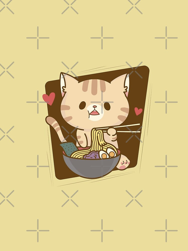 Kawaii Neko Ramen Cute Ramen Cat by MyStyleStore4 T-Shirts, Hoodie, Sweatshirt | BlankRebels.com (Image 2)