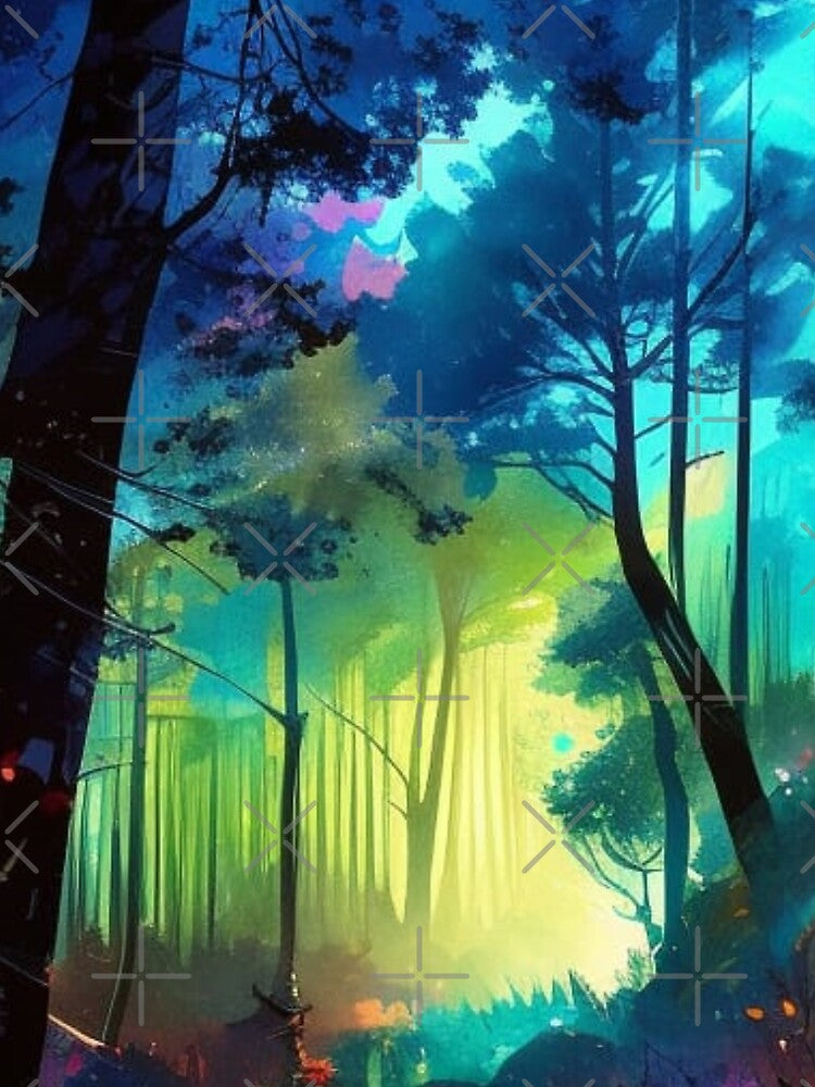 Fantasy Forest Nightscape by GrimSun T-Shirts, Hoodie, Sweatshirt | BlankRebels.com (Image 2)