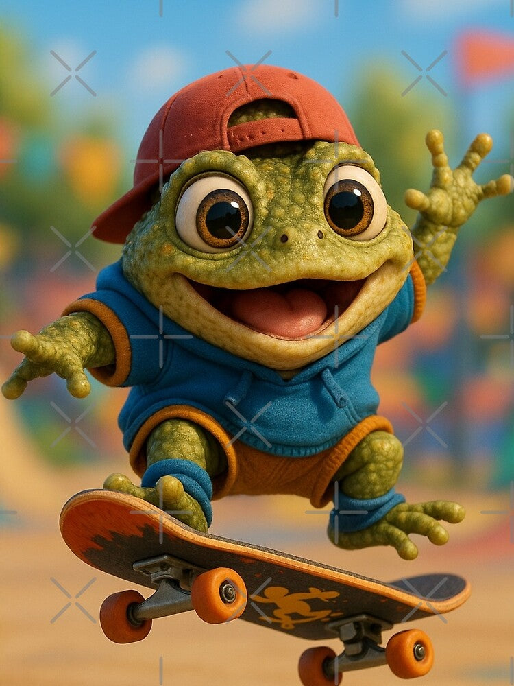 Skater Natterjack Toad by Sillytoe T-Shirts, Hoodie, Sweatshirt | BlankRebels.com (Image 2)
